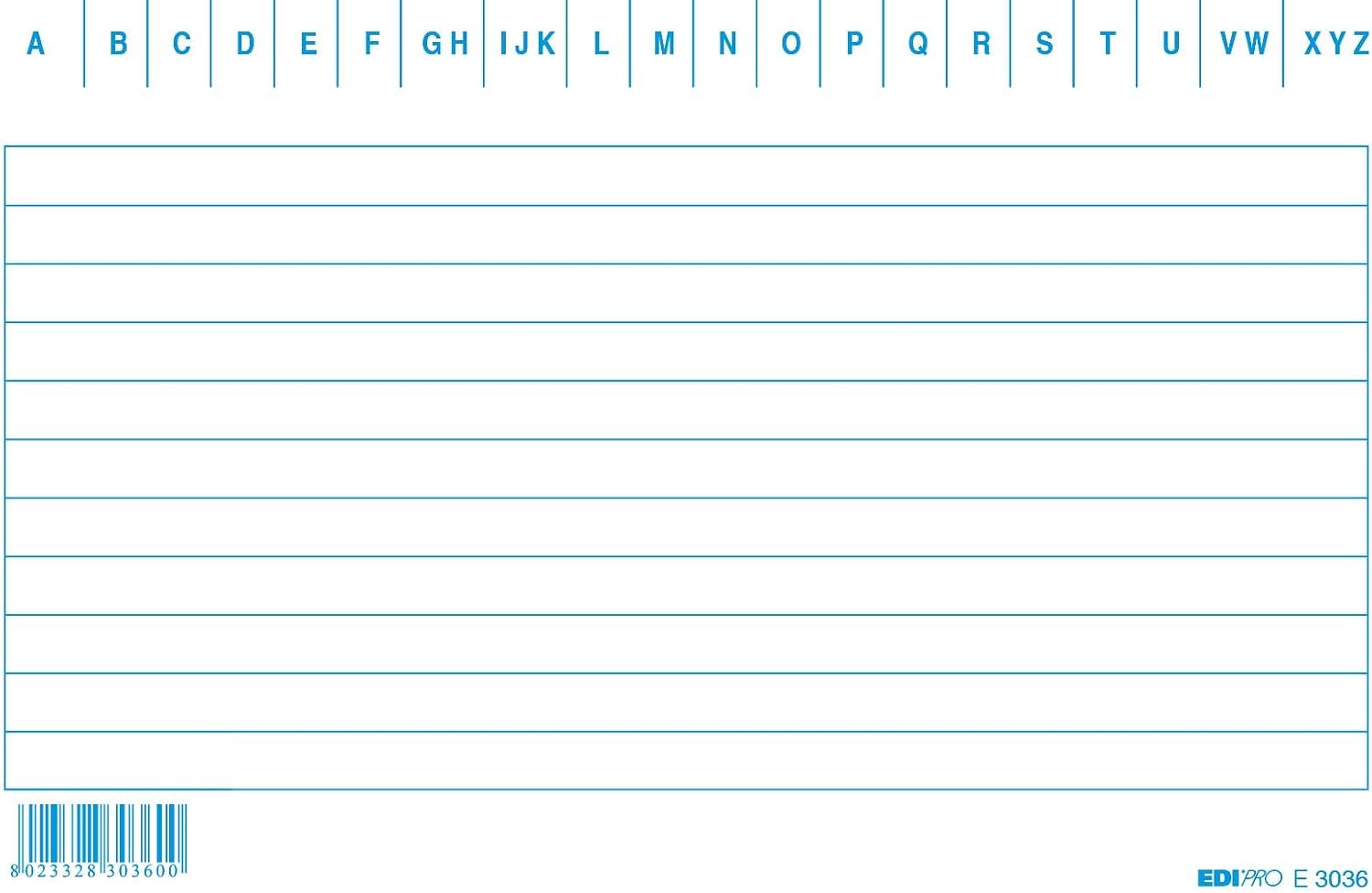 EDIPRO - E3036BL - 100 Blue Striped Cards f.to 10,5x8, Blau, 9 x 14 inch