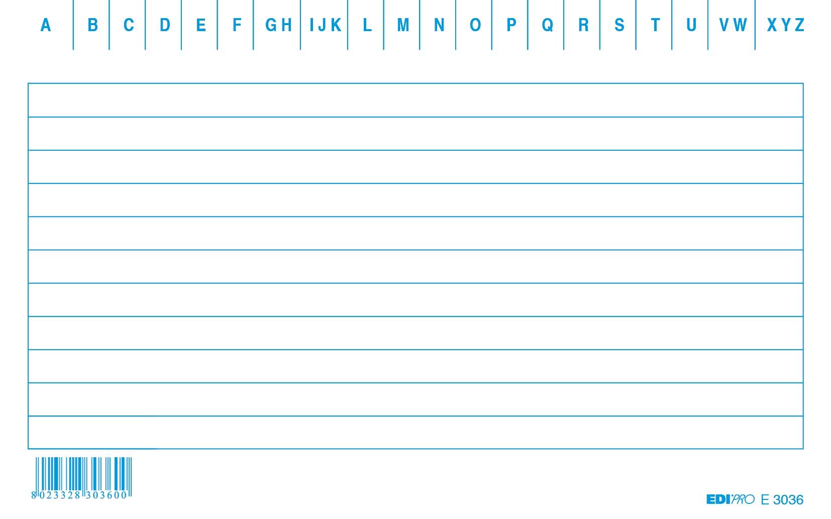 EDIPRO - E3036BL - 100 Blue Striped Cards f.to 10,5x8