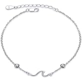 YFN Wave Bracelet Sterling Silver Ocean Wave Bracelets Ocean Beach Bracelet for Women Jewelry Gifts
