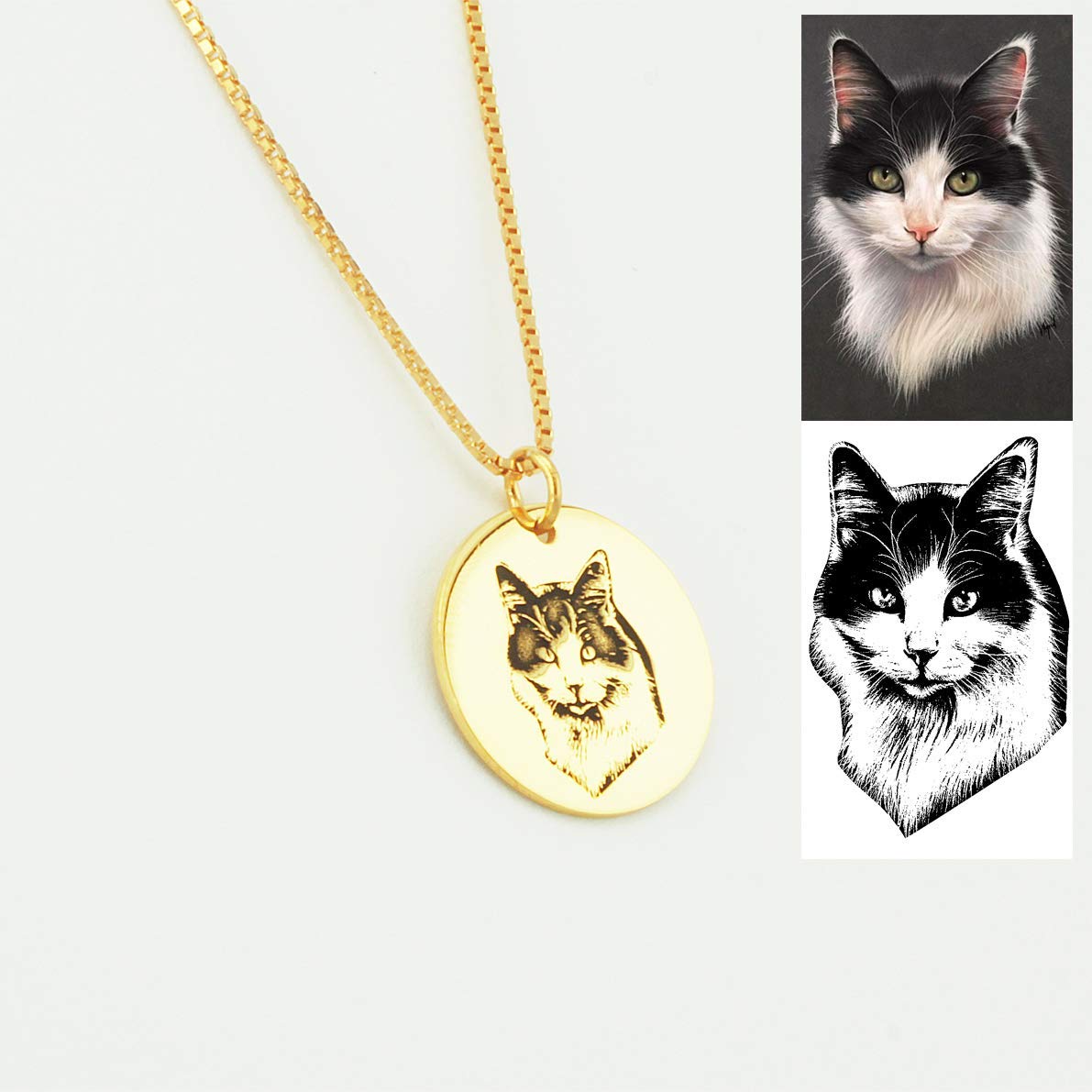 dog portrait necklace