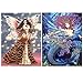 5D Diamond Painting DIY Special Shape Diamond 2 Piece Set Elf and Mermaid Picture Crystal Diamond Painting Adult or Child Handmade Hibah
