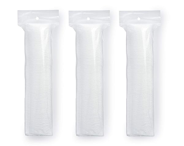 MEDLINE SIMPLY SOFT COTTON ROUNDS (300 COUNT), 100% COTTON ABSORBENT AND TEXTURED COTTON PADS, LINT-FREE