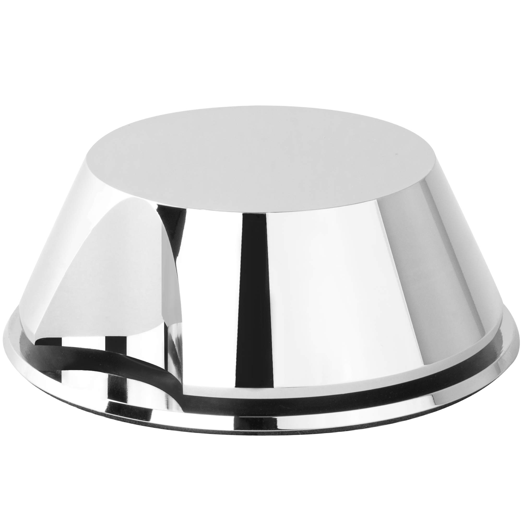 Hudson Hi-Fi SpaceBen Record Weight Stabilizer with Protective Leather Pad - Vinyl Turntable Weight - Durable & Stylish LP Stabilizer - Fits on Any Turntable - Chrome