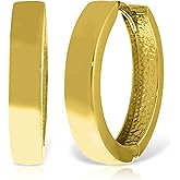 Galaxy Gold GG 14k Solid Gold 19.00 mm Diameter Hoop Huggie Earrings