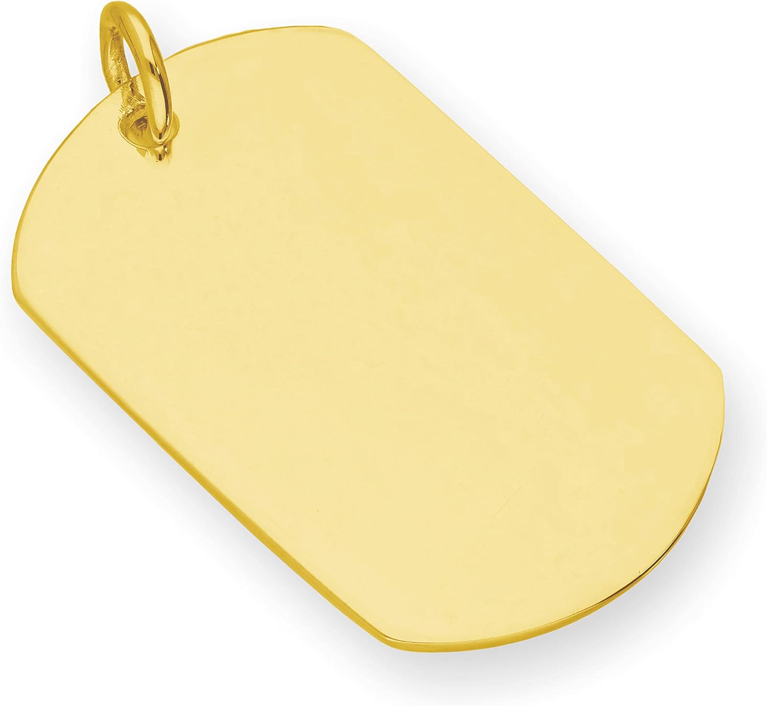 Gold Plated Sterling Silver Large Dog Tag Charm Amazon.co.uk Jewellery