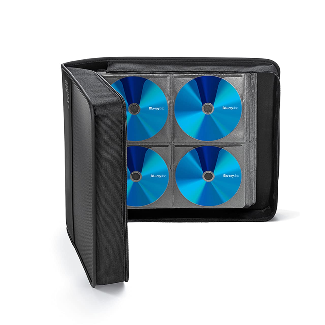 Photo 1 of SANWA 240 Capacity CD Case, Blu Ray Case Holder, Movie Music Media Disc Wallet, Hardshell DVD VCD Binder Storage Box, Portable Zipper, EVA Protective Sleeve with Handle, for Car, Home, Office, Black