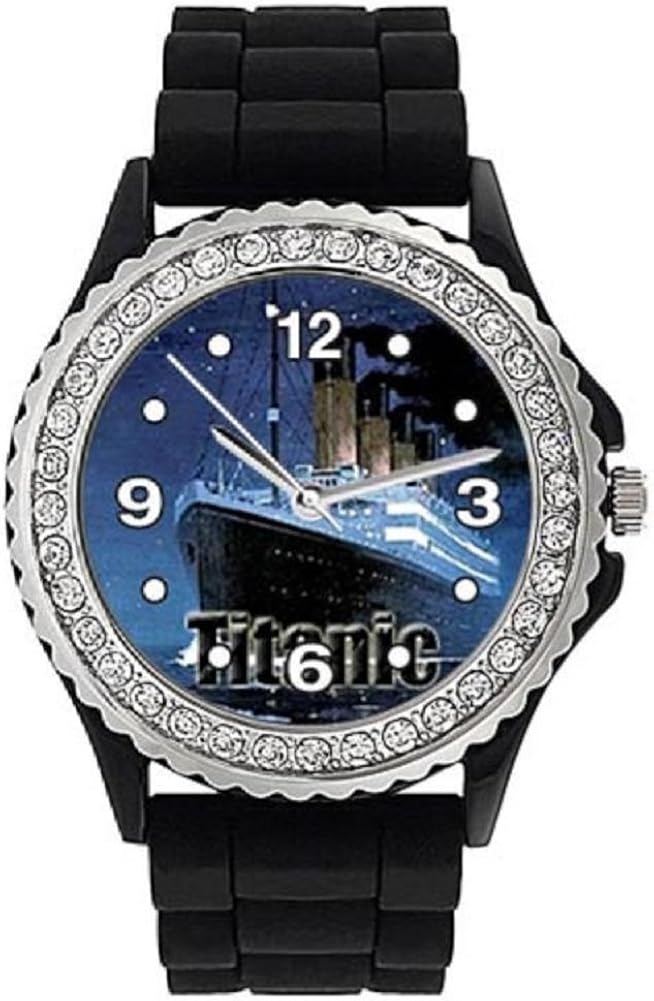 Timest Titanic Womens Crystal Rhinestone Silicone Wrist Watch