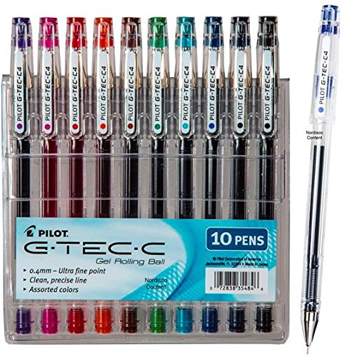 PILOT GTecC Gel Ink Rolling Ball Pens, Ultra Fine Point (0.4mm