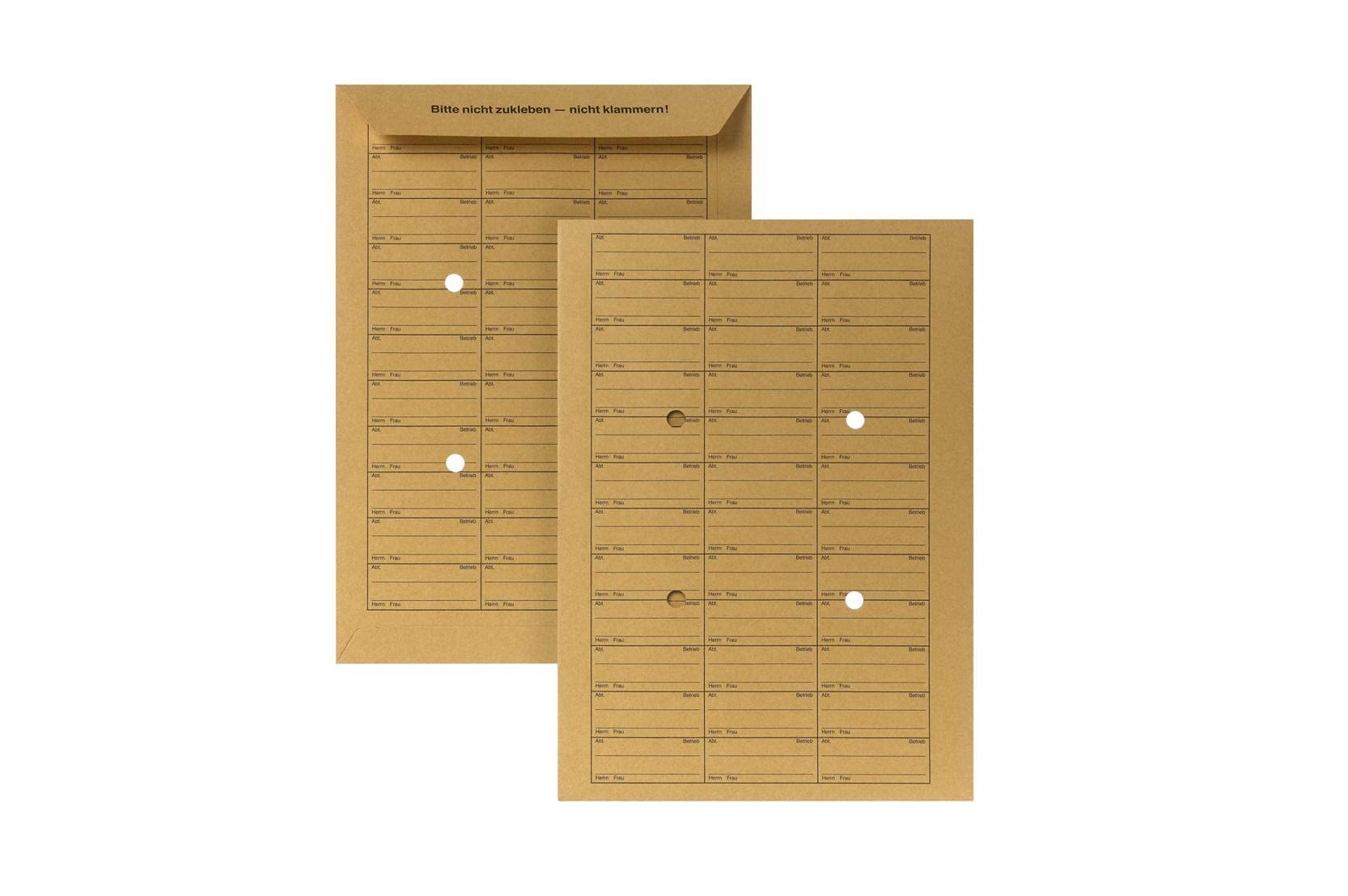 POSTHORN 04180338 House Post Bag B4 with Table Print and Peepholes, Non-Rubberised, 250 Pieces, 250 x 353 mm, 110 g, Brown