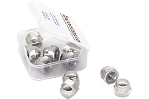 10pcs 5/16-18 Acorn Cap Nuts, INCONTESTA 304 Stainless Steel Hex Acorn Cap Nut, Decorative Round Head Cover Dome Nuts