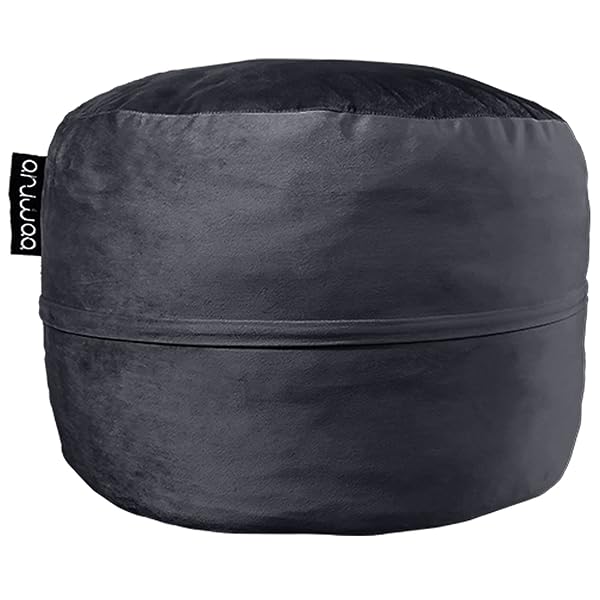 BEAN BAG CHAIR FOR ADULTS, 4FT HIGH-REBOUND MEMORY FOAM BEAN BAG SOFA WITH REMOVABLE COVER, OVERSIZED BEAN BAG COUCH FOR GAMING, READING, AND RELAXATION, BLACK