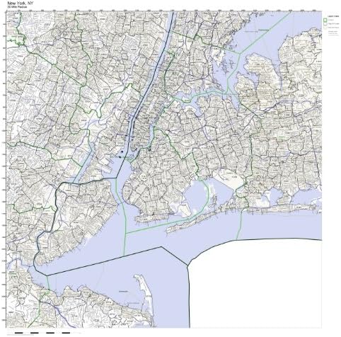 ニューヨーク Ny Zipコードマップ 40 X 40 Laminated Z Ny Newyork 40 40 Lam Ospacp