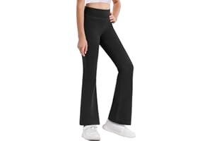 Stelle Girl's Flare Leggings High Waisted Yoga Pants Bootcut Dance Casual Pants Activewear Kids Bell Bottoms