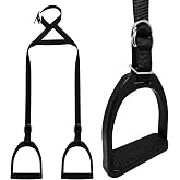 Youven Kids Western Stirrups with Adjustable Nylon Straps | Buddy Safety Stirrups for Saddle, Anti-Slip Horse Riding Stirrups for Youth Riders, Lightweight Western Horse Tack Accessory