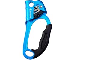 S.E.PEAK UIAA & CE Hand Ascender,140kgs Rappelling Gear Equipment with Ergonomic Rubber Handle for Rock Climbing Tree Arborist, Climbing Rescue Caving, Mountaineering, 8~13MM Rope, 4kN,Right/Left Hand