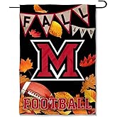 Miami Redhawks Fall Leaves Football Season Garden Yard Flag