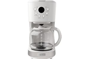 HADEN Coffee Machine, 12 Cup Programmable Drip Coffee Maker, Ivory & Chrome