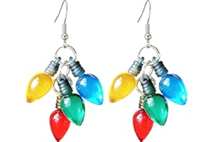 Nosiny Christmas Light Bulbs Earrings for Women Christmas Costume Light Bulbs Earrings Xmas Jewelry Accessories Holiday Festival Birthday Party Favor Gift for Women