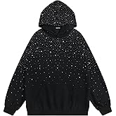 Vamtac Rhinestone Hoodies Men Oversized Hooded Sweatshirts Fashion Casual Hoodie Pullover Y2k Streetwear Tops