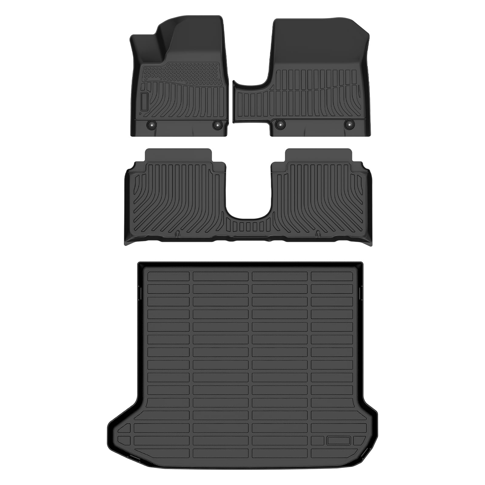 AZYT® Floor Mats & Cargo Liner Set for 2025 2026 Hyundai Ioniq 5 (with Sliding Console) All Weather Automotive TPE Floor Liners Set Anti-Slip Waterproof Accessories - Black Image