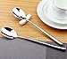 Korean Spoon,Stainless Steel Long Handle Soup Spoons,Long Tablespoon,Coffee Spoon,Silver,Pack of 5 (8.7x1.6 inches)