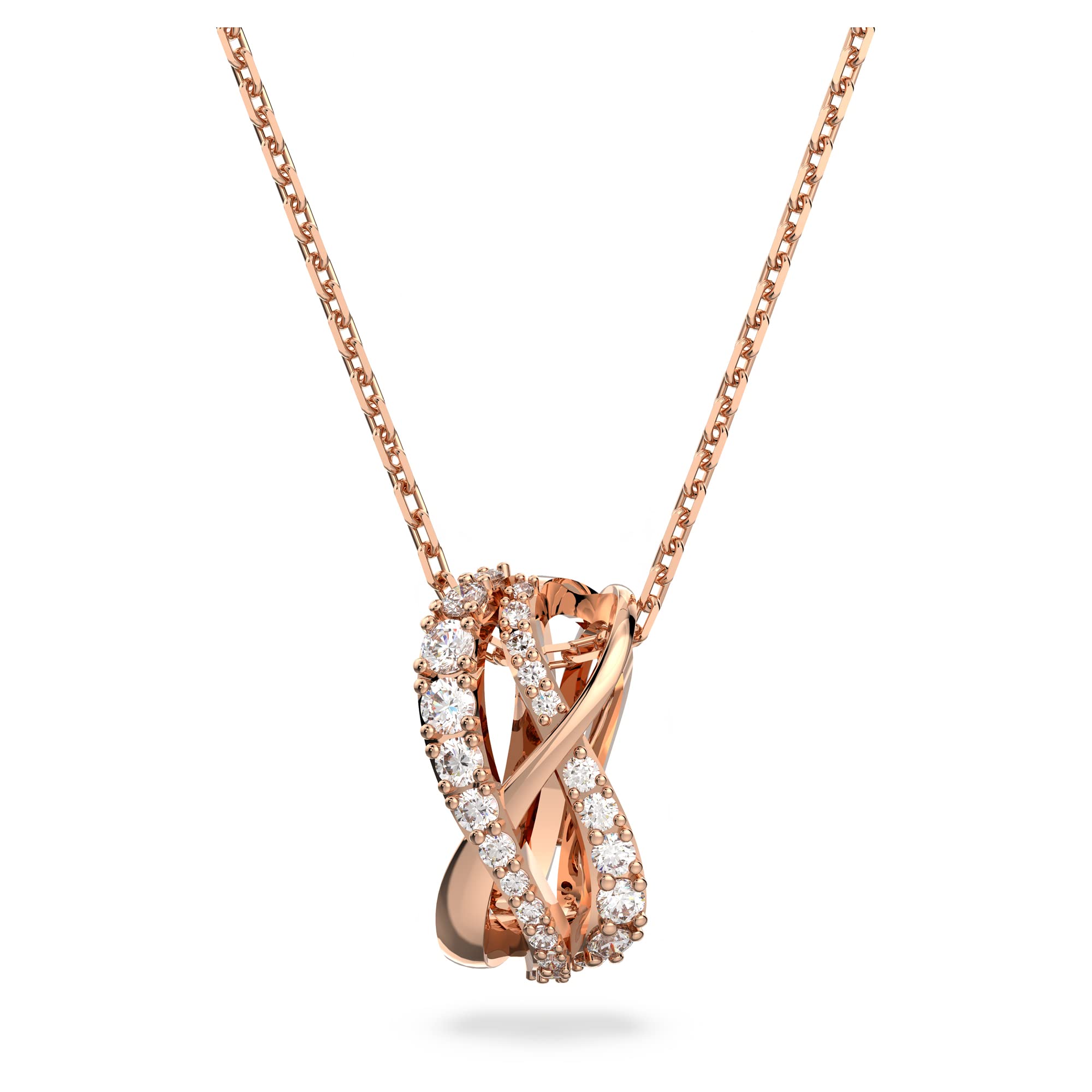Swarovski Necklace, White Stones in a Rose Gold Tone Plated Setting, from the Twist Collection — image 1