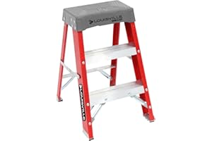 Louisville Ladder 2-Foot Fiberglass Step Stool Industrial, 300-Pound Load Capacity, Type IA, FS1502