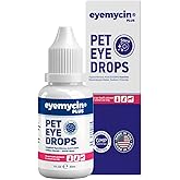 EYEMYCIN dog eye drops and cat eye drops , pet eye drop , Vet-Recommended Dog Eye Infection Treatment to Soothe Infection Allergy,Relieve Dry Eyes Pink Eyes, Pet Tear Stain Cleaner Horses 1 fl oz