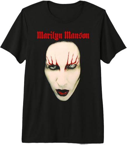 Amazon.com: Marilyn Manson Big Face Red Lips Official Graphic Tees