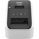 Brother QL-800 High-Speed Professional Printer, Plug &amp; Label, DK Pre-Sized, Multi-System Compatible, Black &amp; Red, USB Cable Included