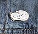 Pinsanity Cute Sleeping Cat Enamel Lapel Pin