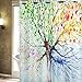 ZSZT Ringless Shower Curtain, Built-in Eyelets Design for Flexible Installation, Waterproof Polyester Fabric (180 X 180cm 71 X 71 inch)