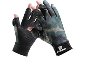 LJCUTE Winter Fingerless Fishing Gloves for Men & Women, Windproof Cold Weather Touchscreen Cycling Gloves for Photography Ski Driving