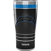 Tervis Traveler NFL Los Angeles Chargers - Night Game Triple Insulated Tumbler Travel Cup Keeps Drinks Cold & Hot, 20oz, Stainless Steel