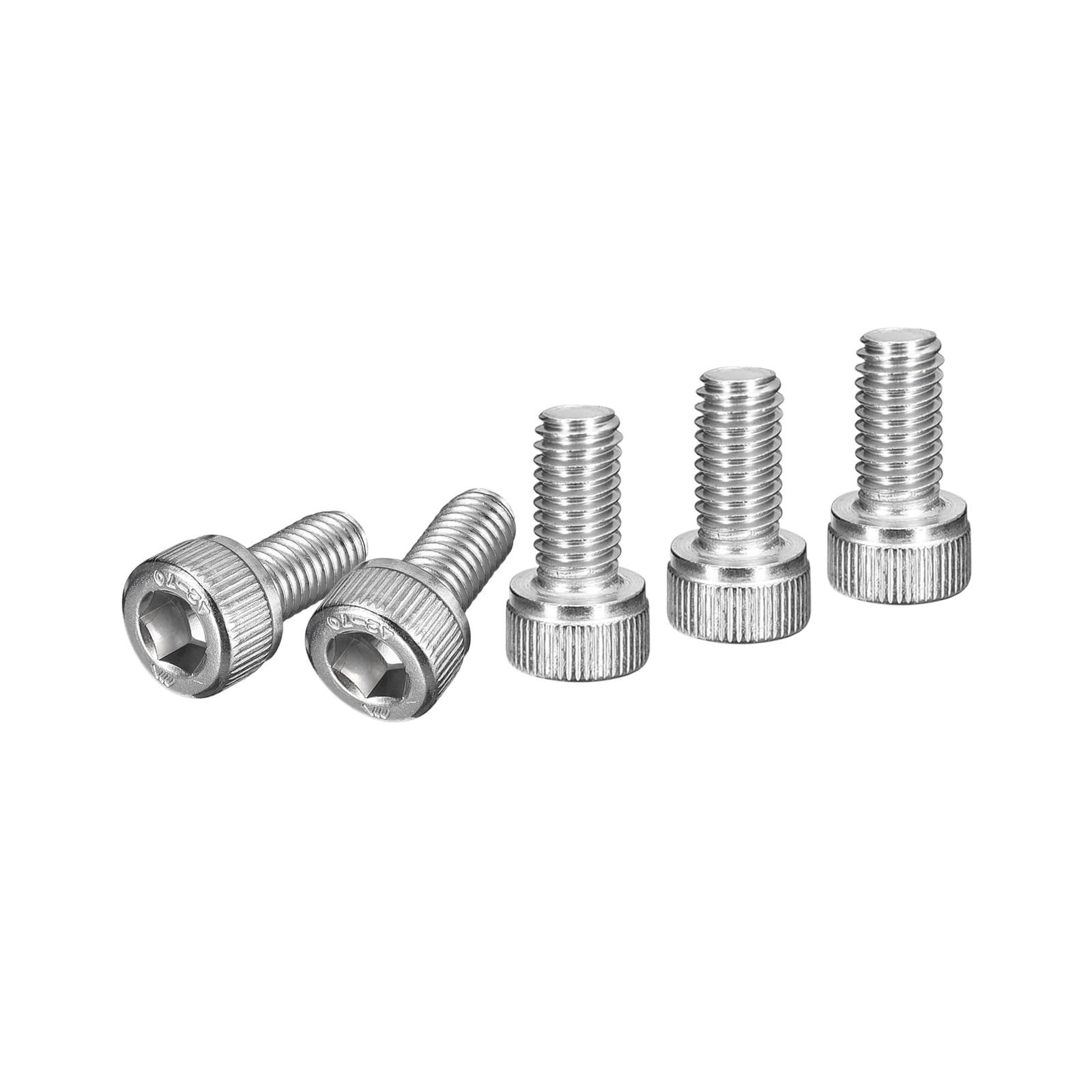DTGN M6x12mm Socket Head Cap Screws Bolts, 40Pcs 304 Stainless Steel 18-8, Metric Machine Hex Socket Screw, Hex Drive, Bright Finish, UNC Coarse Thread Fully Threaded