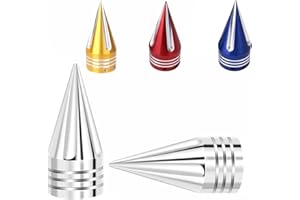 TDZ MOTO TDZ Front Axle Nut Covers 3.6" Inch Spike Front Axle Nut Covers Caps for Harley Softail Dyna Touring Street Electra Road Glide Sportster，Chrome