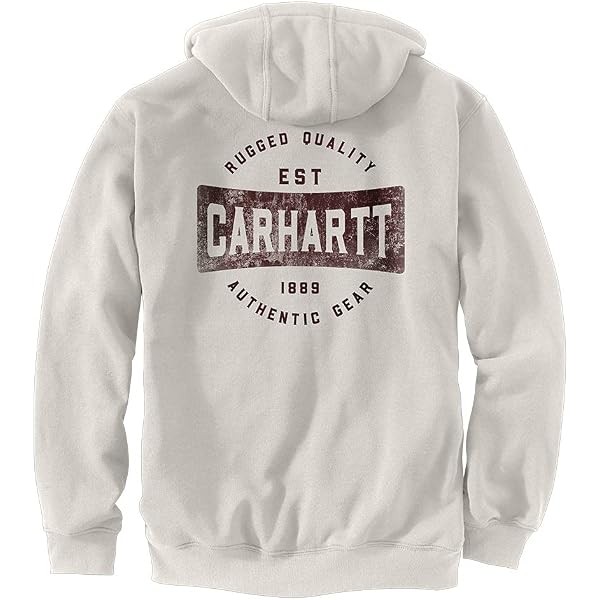 Amazon.com: Carhartt Men's 105021 Loose Fit Midweight Full-Zip Hooded  Authentic Gear Graphi - X-Large Regular - Malt: Clothing, Shoes u0026 Jewelry