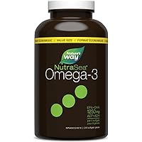 Nature's Way NutraSea Omega-3 Supplement Soft Gels with Zesty Lemon Flavour – EPA and DHA Fish Oil – Support Healthy Heart an