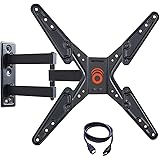 ECHOGEAR Full Motion Articulating TV Wall Mount Bracket for most 26-50in TVs - Features 20" of Extension 15&ordm; of Tilt & 180&ordm; of Swivel for LED, LCD, OLED and Plasma Flat Screen TVs - EGMF1-BK