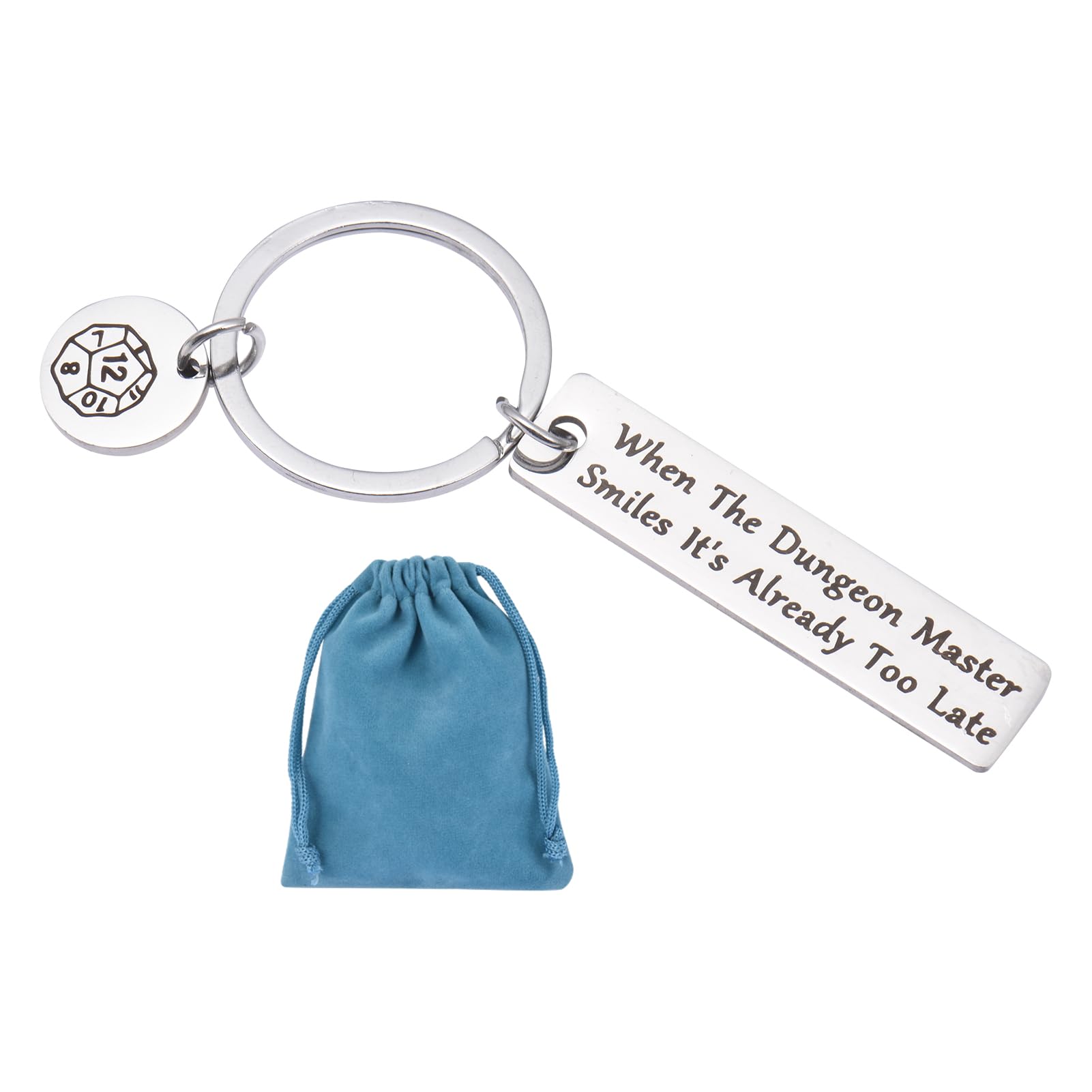 ORUZA Dungeon Master Gifts Keyring DM Gifts When The Dungeon Master Smiles It's Already Too Late Dungeons and Dragons Keyring Gift for Son Friend Gamer
