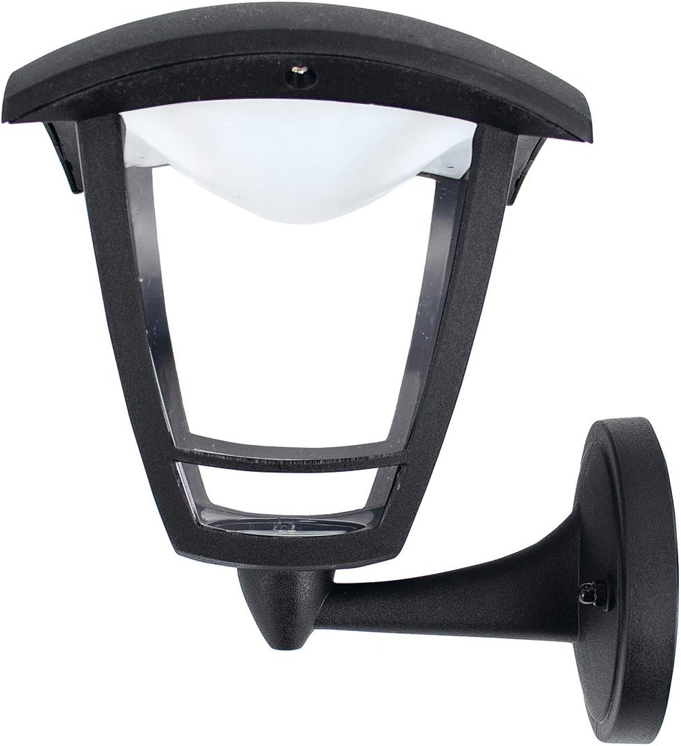 Luceco LED Bottom Arm Four Panel Coach Lantern, IP44 Rated, 8 W, Black Polycarbonate (PC) - Image 5