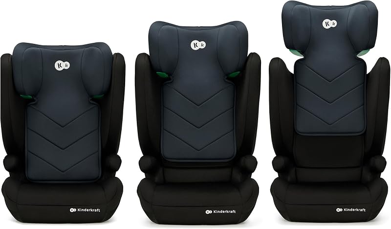 I-SPARK Silla de coche, i-Size, para bebé, Grupo 2/3 100-150 cm, de 3,5 a 12 años, de 15 a 36 kg, ligera (4,85 kg), cinturón de seguridad de 3 puntos, Protección lateral, Negro