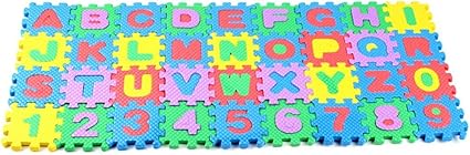 Lakshya-Puzzle Mats|Eva Foam A to Z and 0 to 9 Puzzle Mats|Alphabets and Numbers Puzzle Mat Jigsaw for Kids Playing (Large)