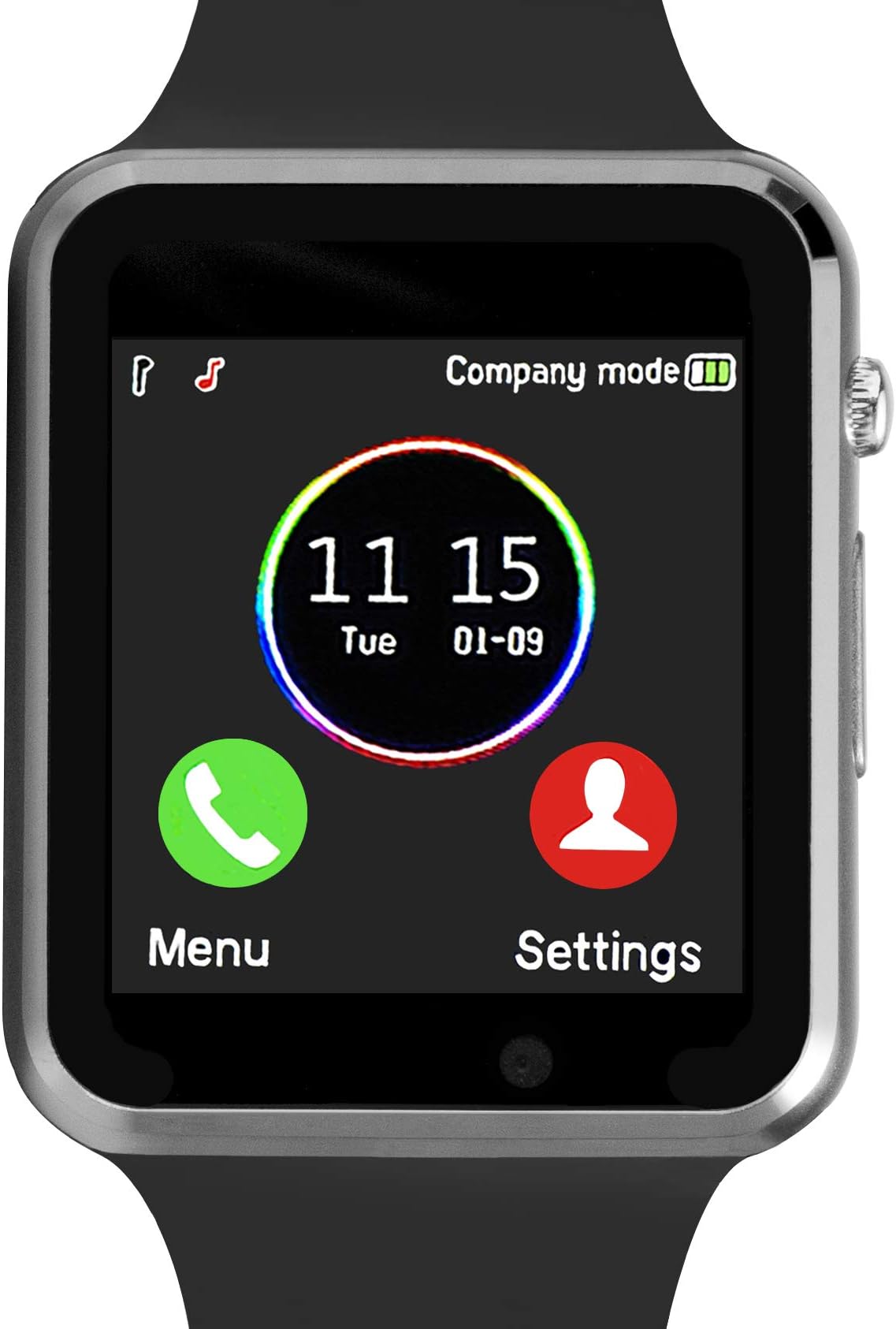 Smart Watch Phone, Smartwatch with SD Card SIM Card Slot Text Call Reminder Camera Music Player Pedometer Compatible with Android Samsung and iPhone(Partial Functions) for Men Women Kids