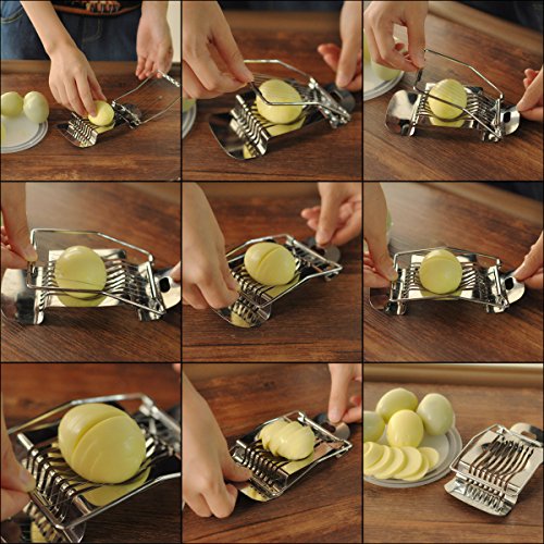 PROKITCHEN Boiled Egg Slicer Tool, Stainless Steel Wire Egg Slicer Strawberry Cutter - Thumbnail 5