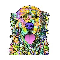 Enjoy It Dean Russo Golden Retriever Car Sticker, Outdoor Rated Vinyl Sticker Decal for Windows, Bumpers, Laptops or Crafts