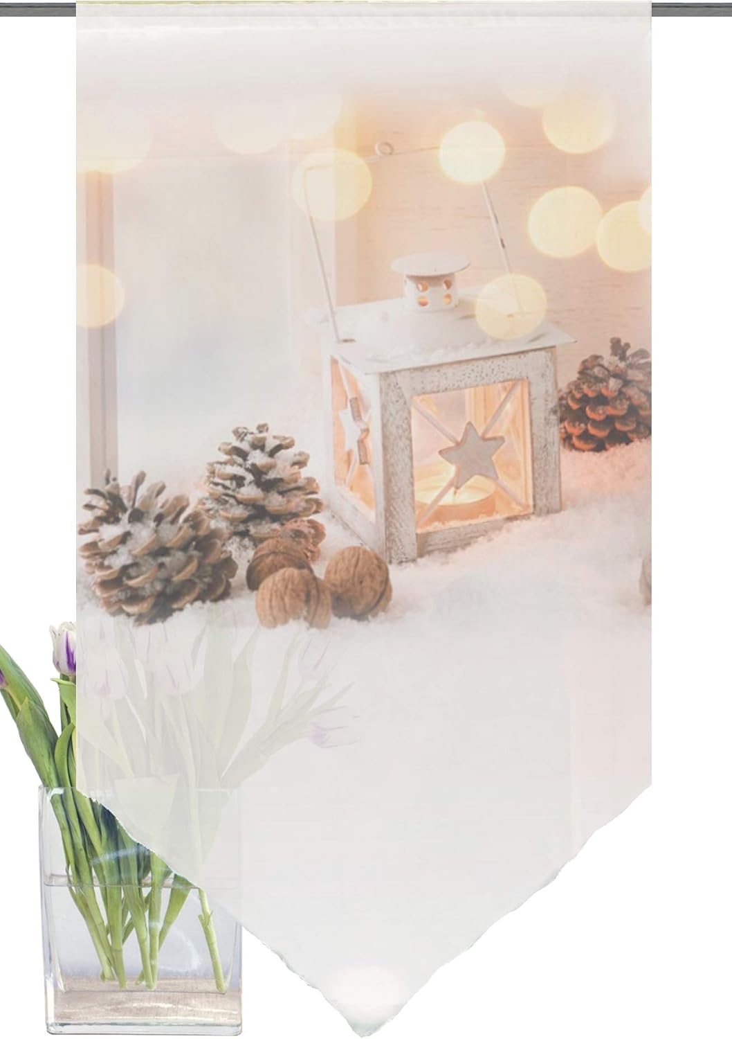 Home Fashion Lantern Window Curtain Fabric Natural 80 x 40 cm - Image 4