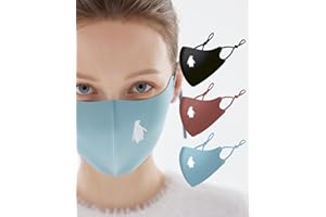 BBN Reusable Sunscreen Cloth Face Mask: 3-Pack Washable Cover for Summer Outdoor Use - Adjustable for Women & Teens