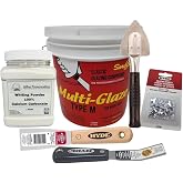 Sarco Window Glazing Set - LARGE Type M Glaze - Restore Your Historic Windows - Set Includes Sarco Window Glazing Putty, Whiting Powder, Glazing Points, Window Opener, Flexible + Stiff Putty Knife