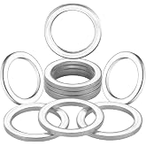 M18 Aluminum Oil Drain Plug Gasket Crush Washers Fits for Volvo 850 960 C30 C70 S40 S60 S70 S80 S90 V40 V50 V60 V70 V90 XC60 XC70 XC90, Replacement for the Part # 977751, Used for Oil Change, 10 Pack